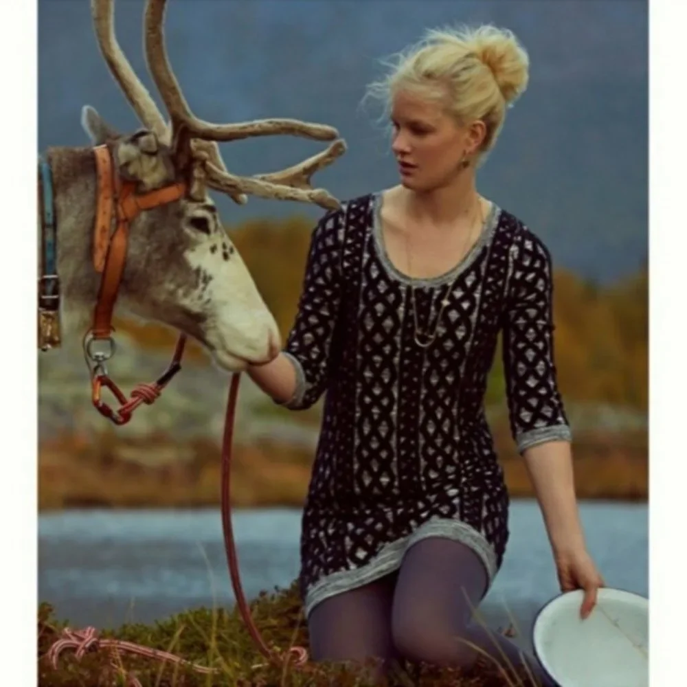 Anthropologie MOTH black lattice sweater dress M - Picture 15 of 15